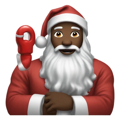 Black Santa pumping crypto sticker