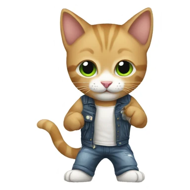 Kitten playing gta sticker