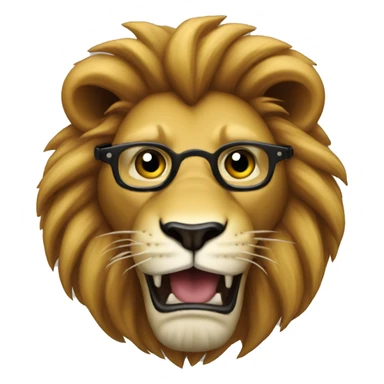 Cool lion spy sticker