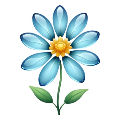 a flower made out of glass  sticker