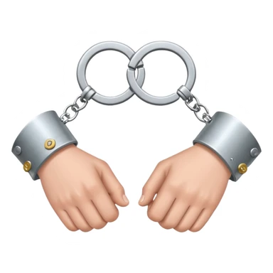 Dos manos con unas esposas  sticker