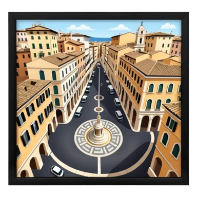 piazza di spagna view from up above
no square style no frame png style 
no squared only building sticker