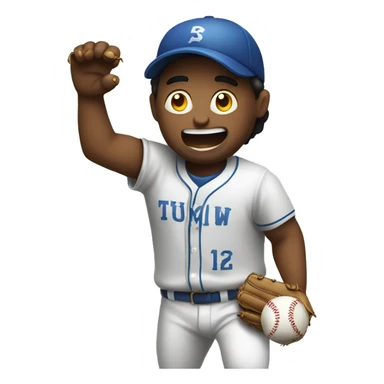 man throw baseball sticker