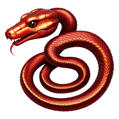 red glitter cyberpunk snake sticker
