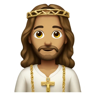 Jesus with lots of jewelry  sticker