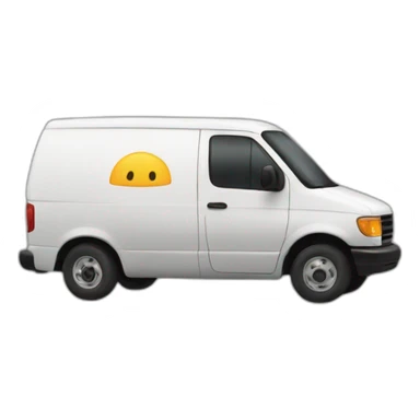 a shipping van sticker