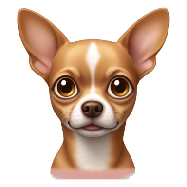 Brown Chihuahua with missing eye sticker
