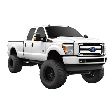 Lifted ford f350 white sticker