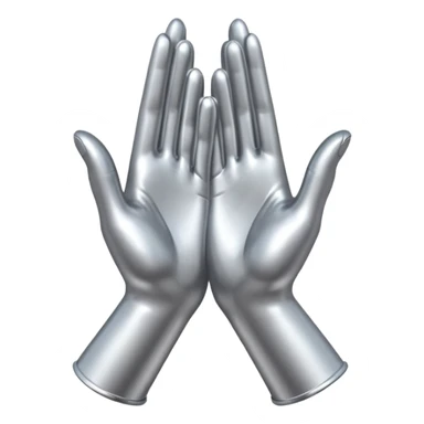 praying metallic hands sticker