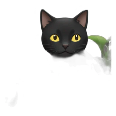 the black cat in ghibli movie sticker