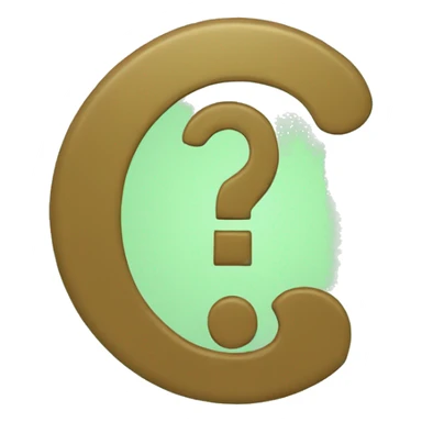 question mark, greene in a circle sticker