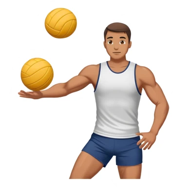 guy playing volleyball  sticker
