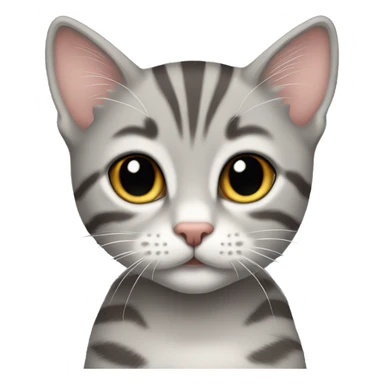 Gray tabby kittne sticker