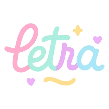 the word 'letra' in decorative cursive calligraphy, with ornaments and flourishes, transparent background sticker