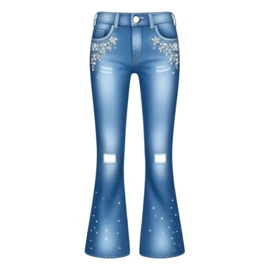  glittery flared jeans sticker