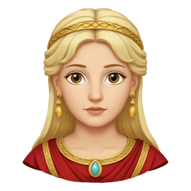 Ancient Roman woman with earrings and blonde hair sticker