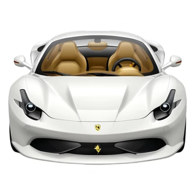 White colour Ferrari sticker