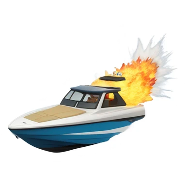 Wake surf boat exploding sticker
