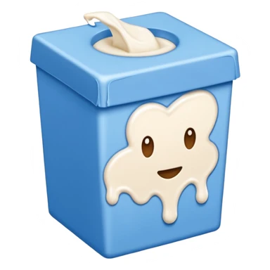 brique de lait sans visage bleu  sticker