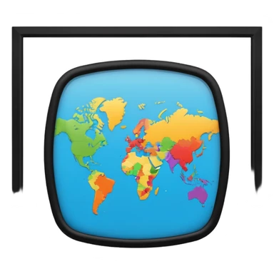 location marks  around the world sticker