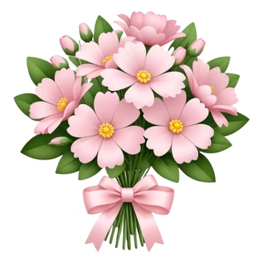 pale pink flower bouquet  sticker