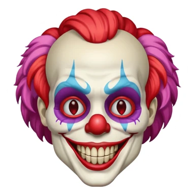 skeleton clown sticker