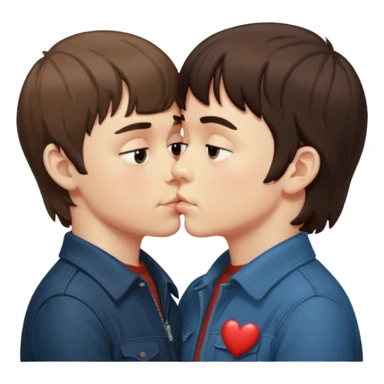 will byers and mike wheeler kissing sticker