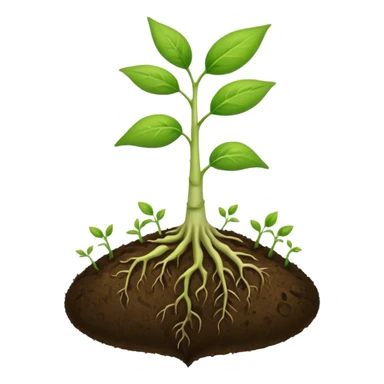 A seed germinating with a sprout sticking out of it  sticker