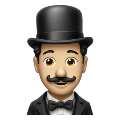 charlie chaplin without hat sticker