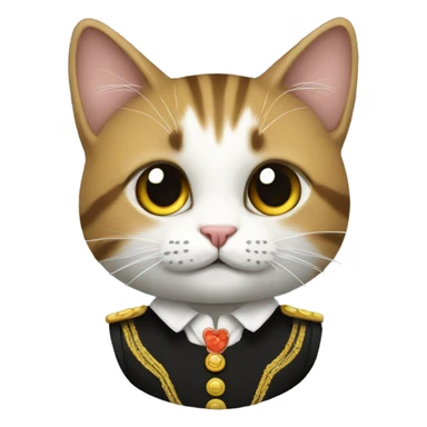 Un gato vestido del traje típico país vasco blusa sticker