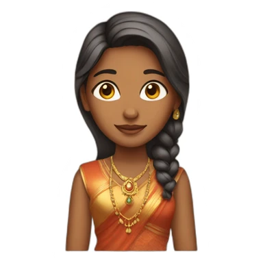Indian girl with highlights sticker