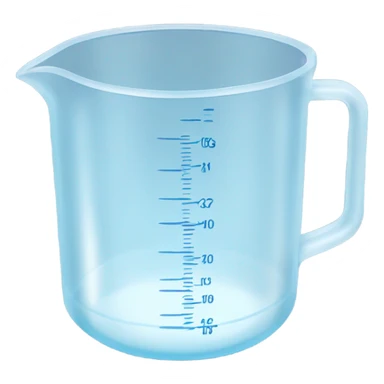 water inside a measuring cup sticker