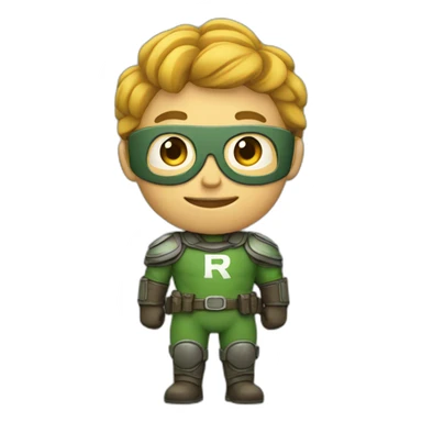 HERO WITH LETTER R sticker