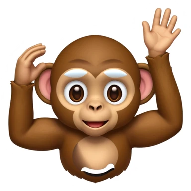 Diddy as a playful monkey emoji sticker