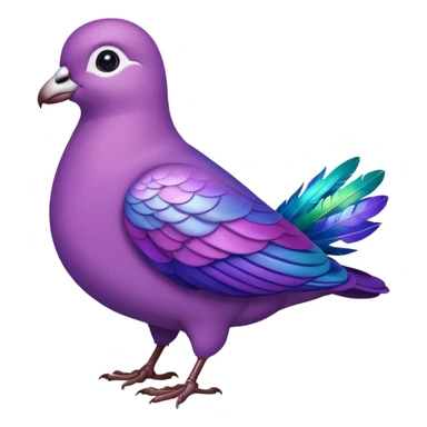 Purple dove sticker