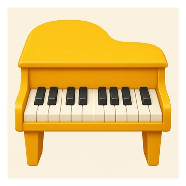 Emoji piano sticker