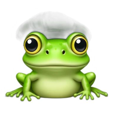frog with base cap sticker