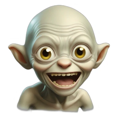 Gollum super happy sticker