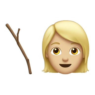 stick with blond hair  sticker