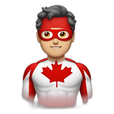 canada man superhero with red and white suit  sticker