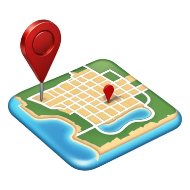 a map with one unique  pin sticker