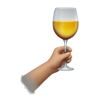 Hand holding wine glass sticker