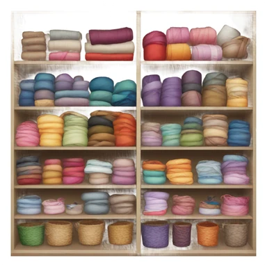 Sewing room with fabric sticker