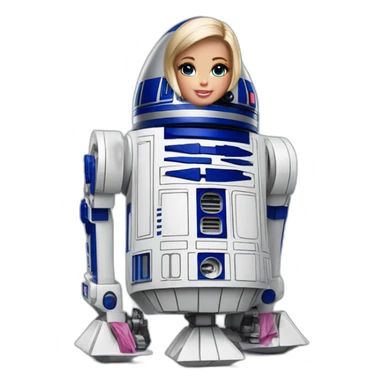 barbie r2d2 sticker