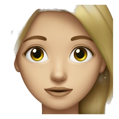 light brown hair green eyes teen girl sticker