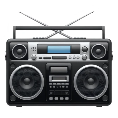 minimalistic boombox sticker