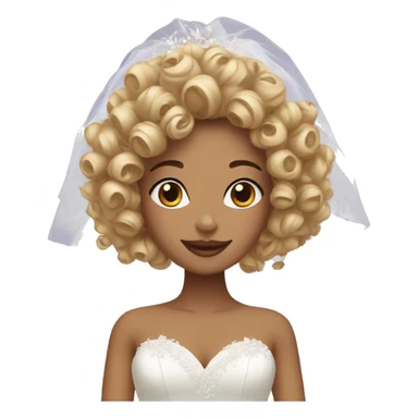 Curly hair bride  sticker