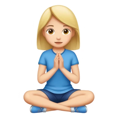 girl sitting on knees  sticker