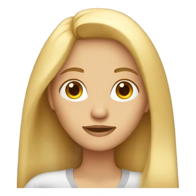 woman with long blonde hair with laptop sticker