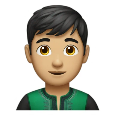 how looks uzbek boy named Akmal sticker